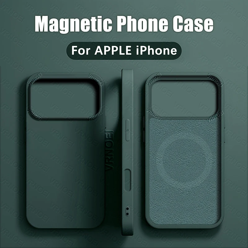 Luxury For iPhone 17 Pro Max Magnetic Phone Case For iPhone 15 14 13 12 11 16 Pro Max AIR Cases Magnetic Wireless Charging Cover