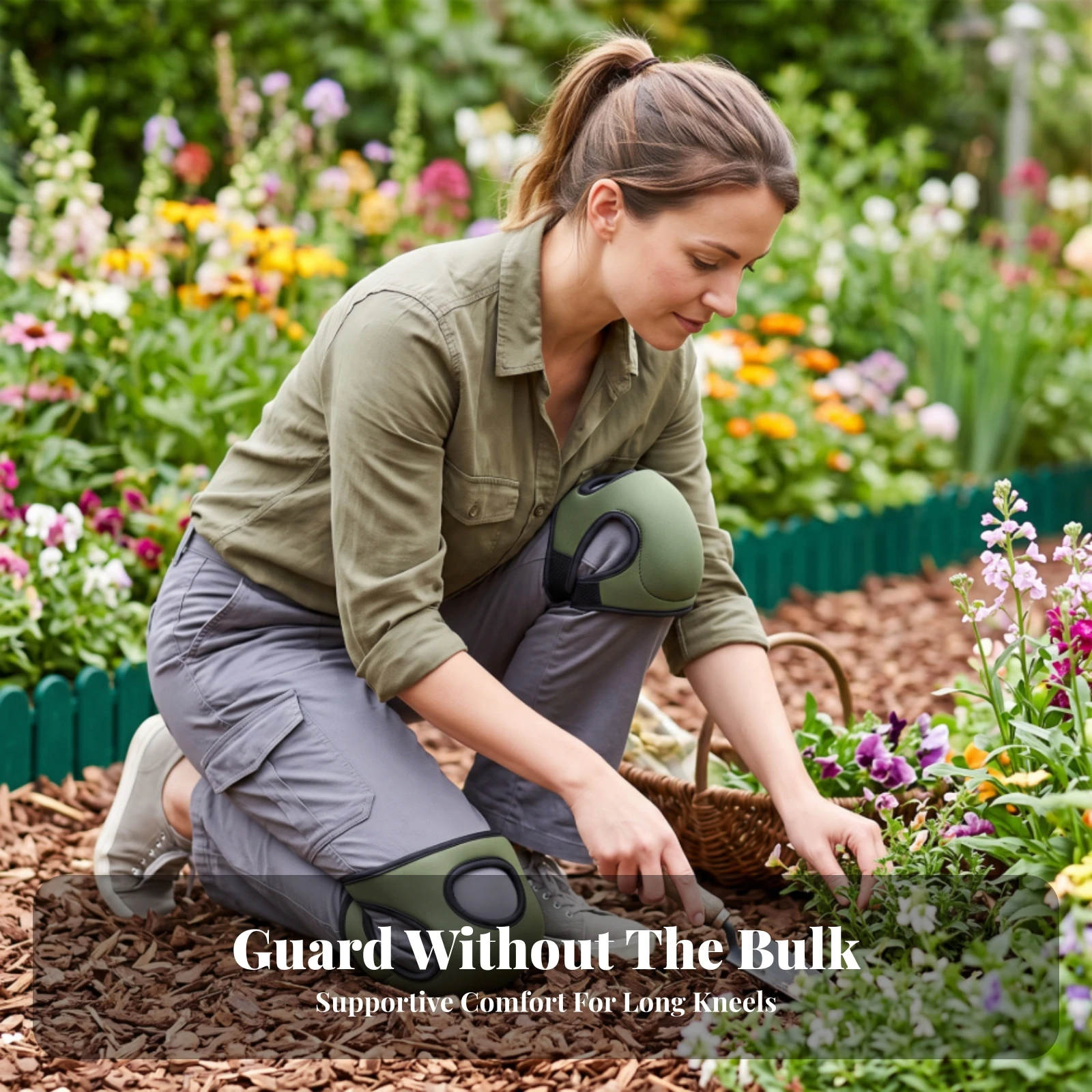 Garden Knee Pad Guarding Knee Pad with Adjustable Strap Kneelers Comfortable Lightweight for Gardeners, Gardening, Weeding