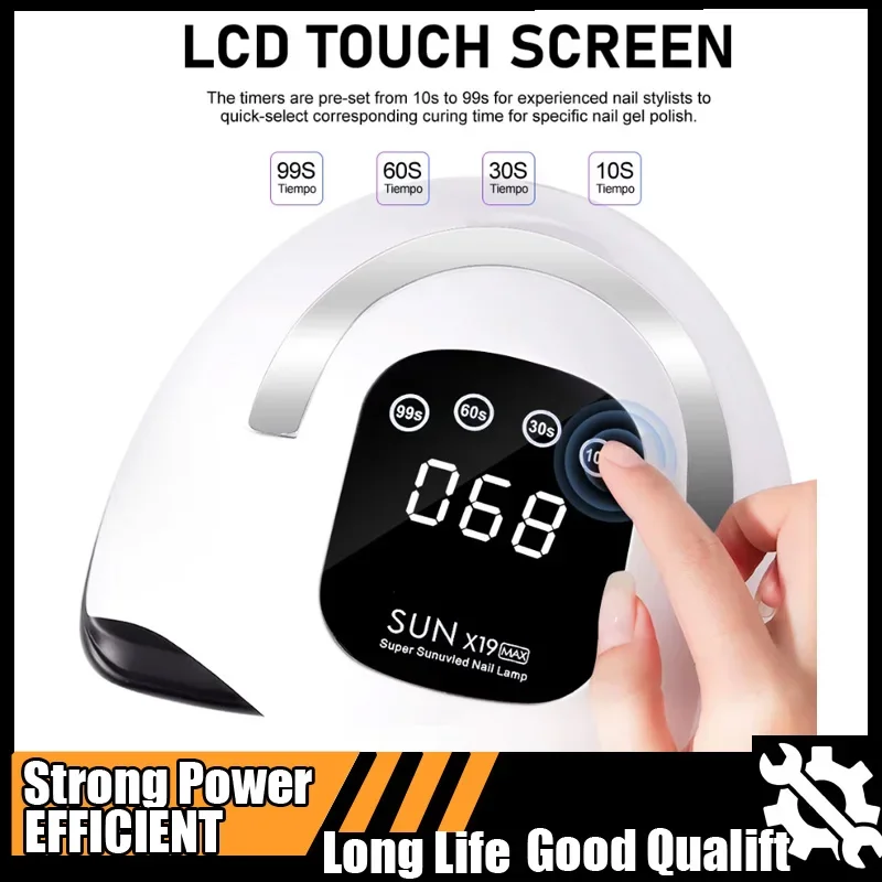 

Горячая светодиодная лампа для дизайна ногтей 72, профессиональная мощная сушилка для ногтей с датчиком, быстроотверждаемая лампа для сушки гель-лака для ногтей, лампа для маникюрного салона