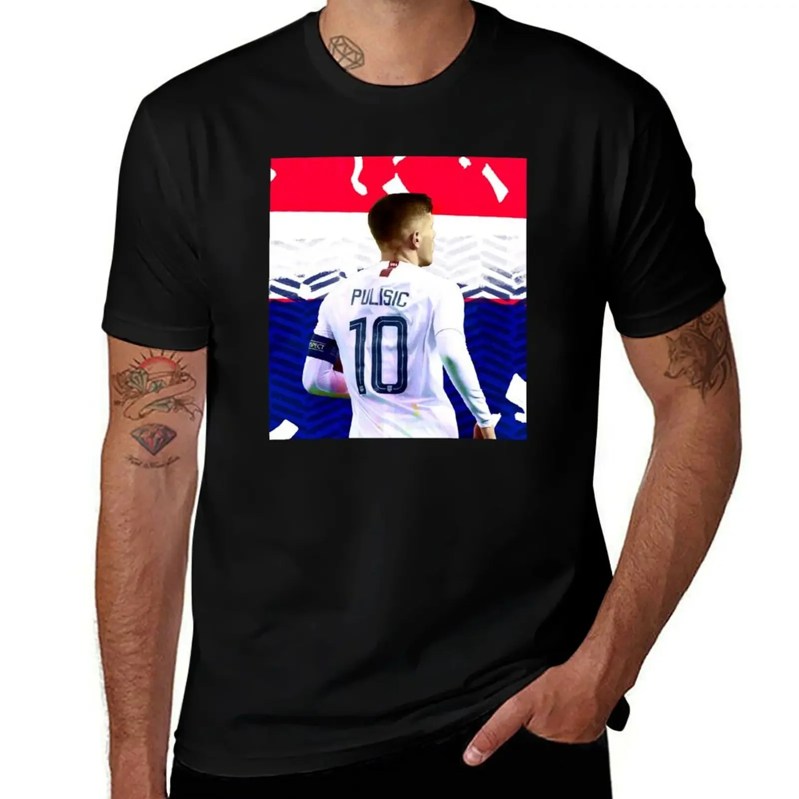 

Christian Pulisic Art Design Draw Street Art Graphic Paint Football USA T-Shirt anime cute clothes anime shirts men