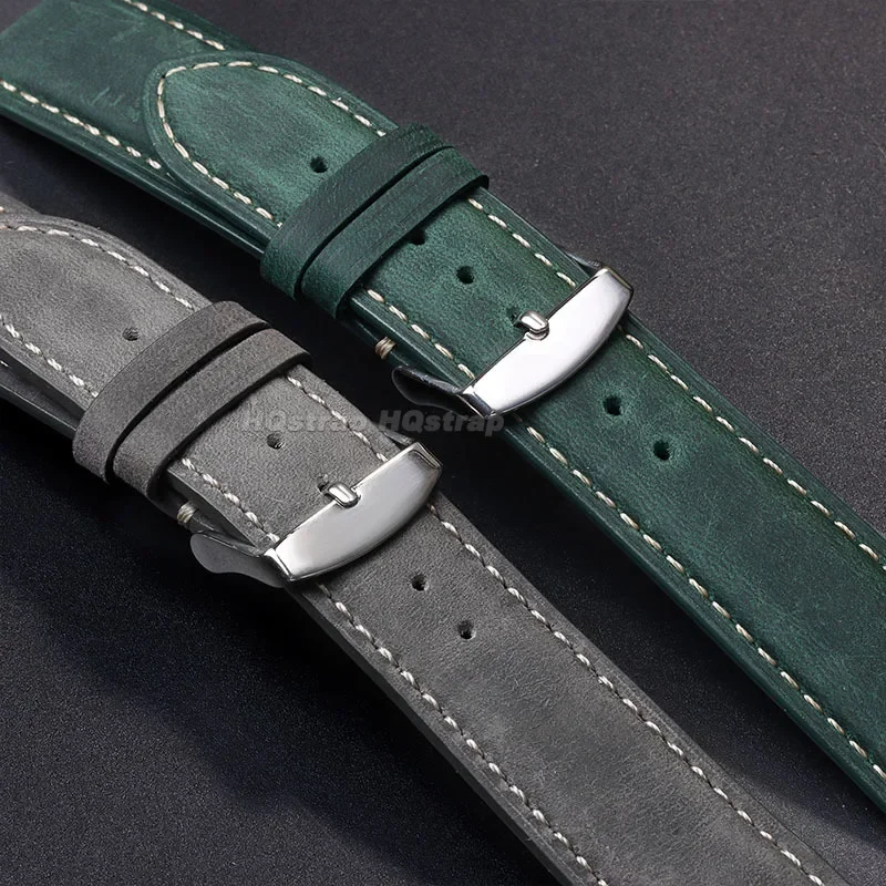 セイコー-ヴィンテージレザーの時計バンド,防水,本物の牛革,ソフト,ユニバーサル,18mm, 20mm, 22mm