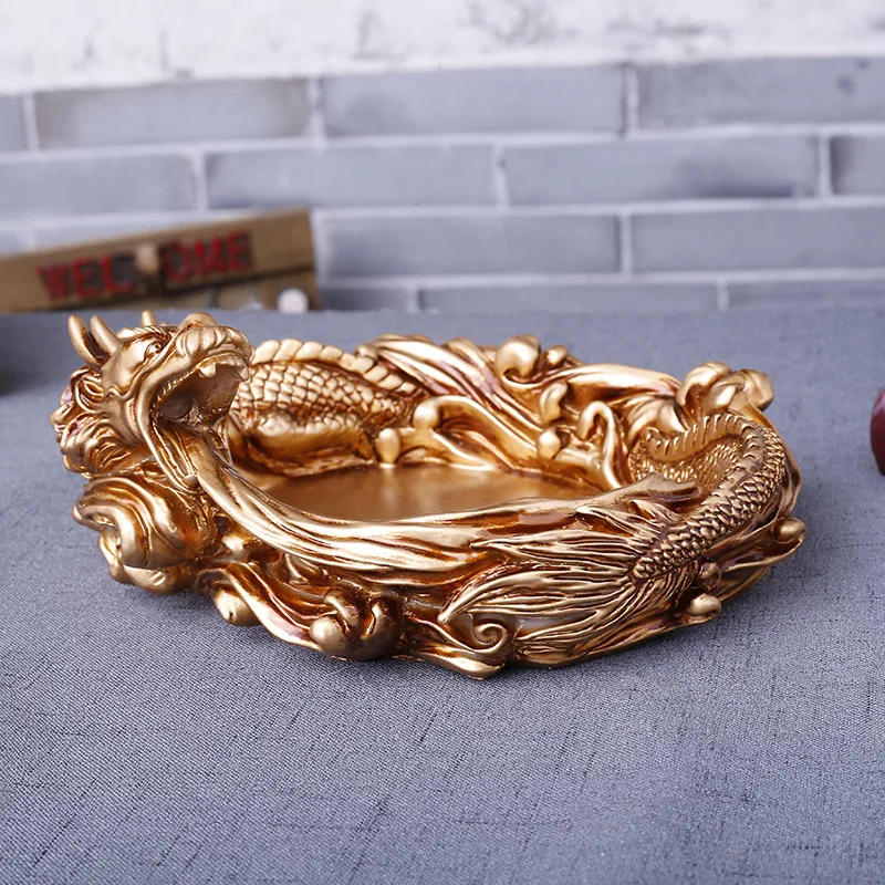 Chinese Wind Dragon Ashtray Creative Home Resin Artifact Decoration Ashtray Send A Friend Father's Day Gift