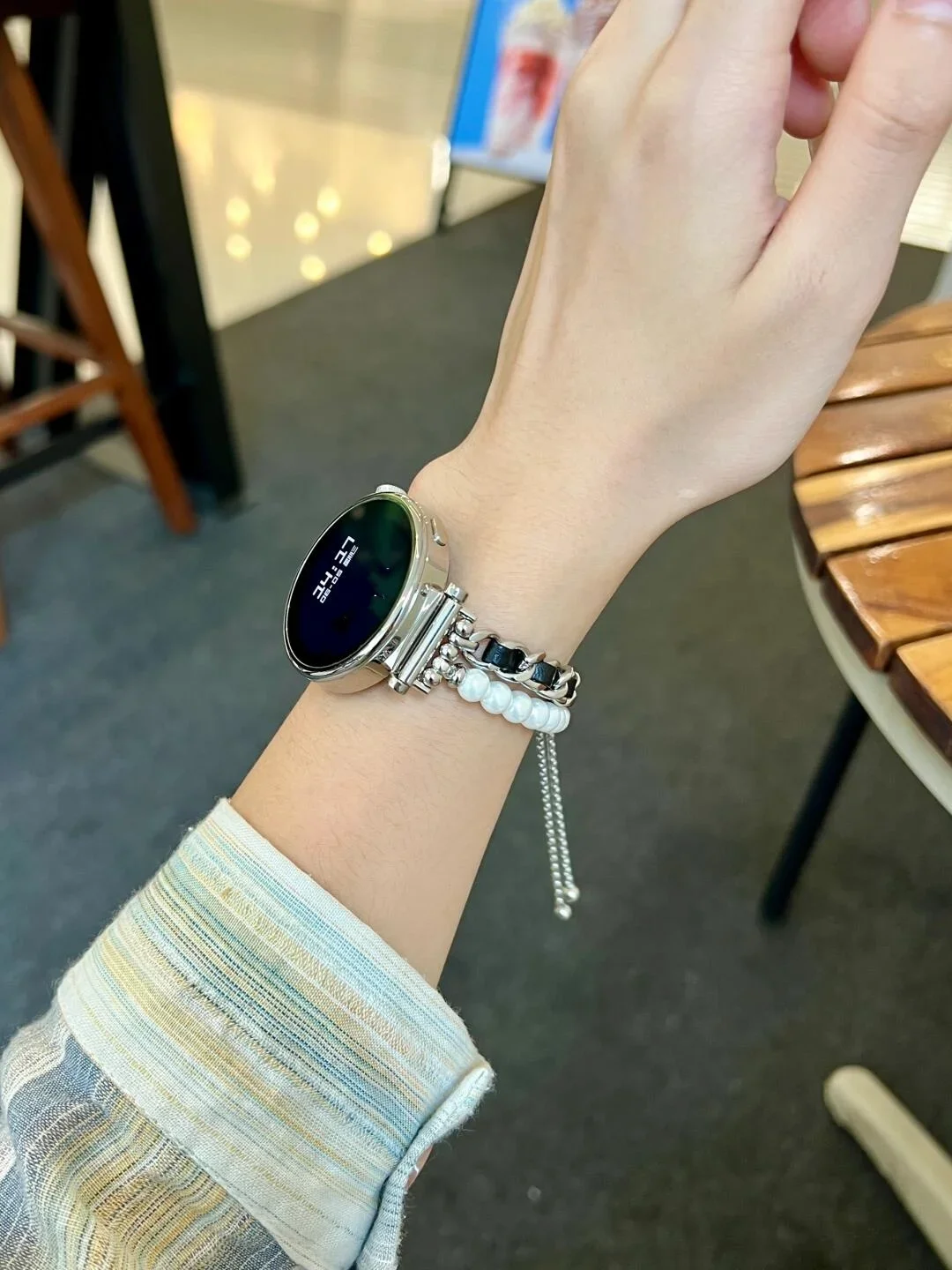 

New women 20mm small fragrance chain strap suitable for Samsung Galaxy Watch 7 FE 5 Pro 4 6 44mm 40mm bracelet correa metal