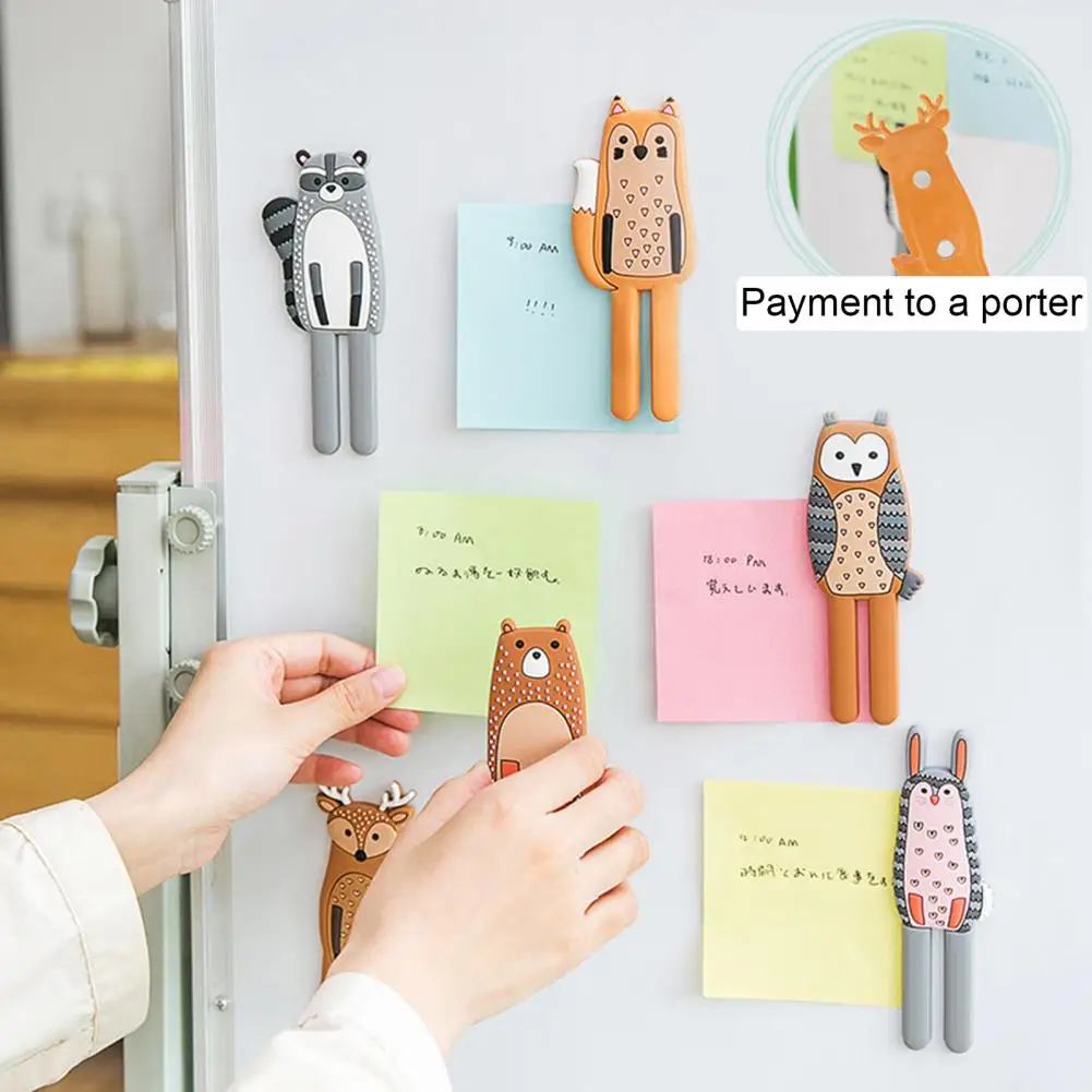 Storage Hook Lovely Flexible Refrigerator Magnet Animal Shape Magnetic Hanger Hook for Restaurant