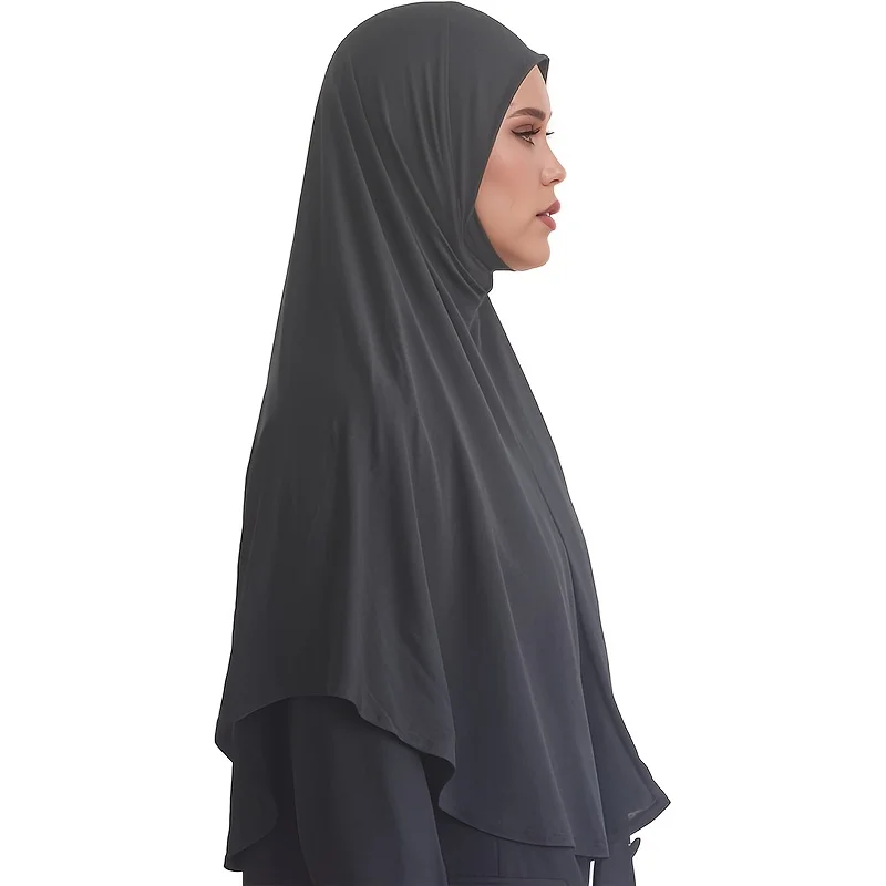 عادي جاهز لارتداء الحجاب للنساء المسلمات العمائم الفورية لينة جيرسي وشاح خفيفة الوزن لحظة الحجاب الصلاة خيمار الحجاب #1