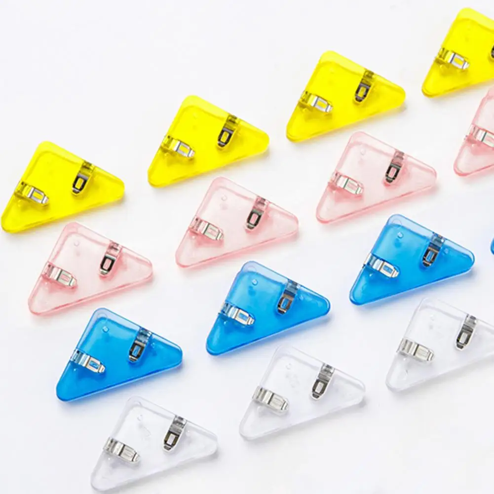 Children Book Corner Clips Book Corner Protectors Set of 5 Transparent Triangle Corner Clips for Preventing Book Curling