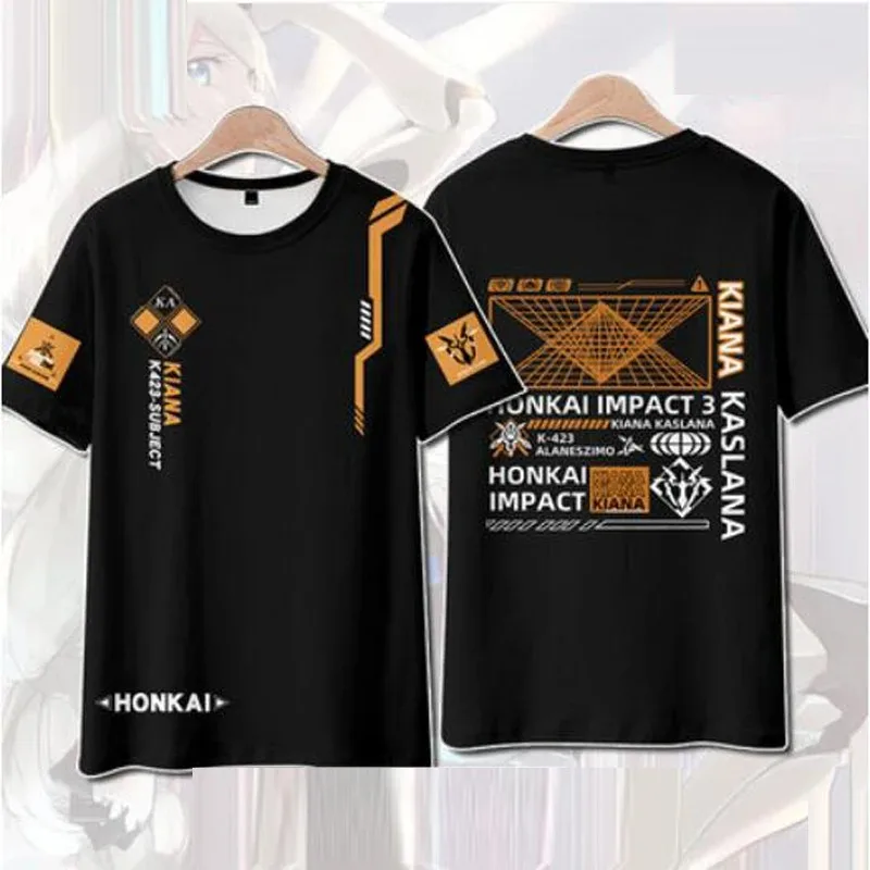 

Honkai Impact 3 Kiana Kaslana 3D T Shirt Women Men Summer Fashion Short Sleeve Funny Tshirt Graphic Tees Streetwear Cosplay 2024