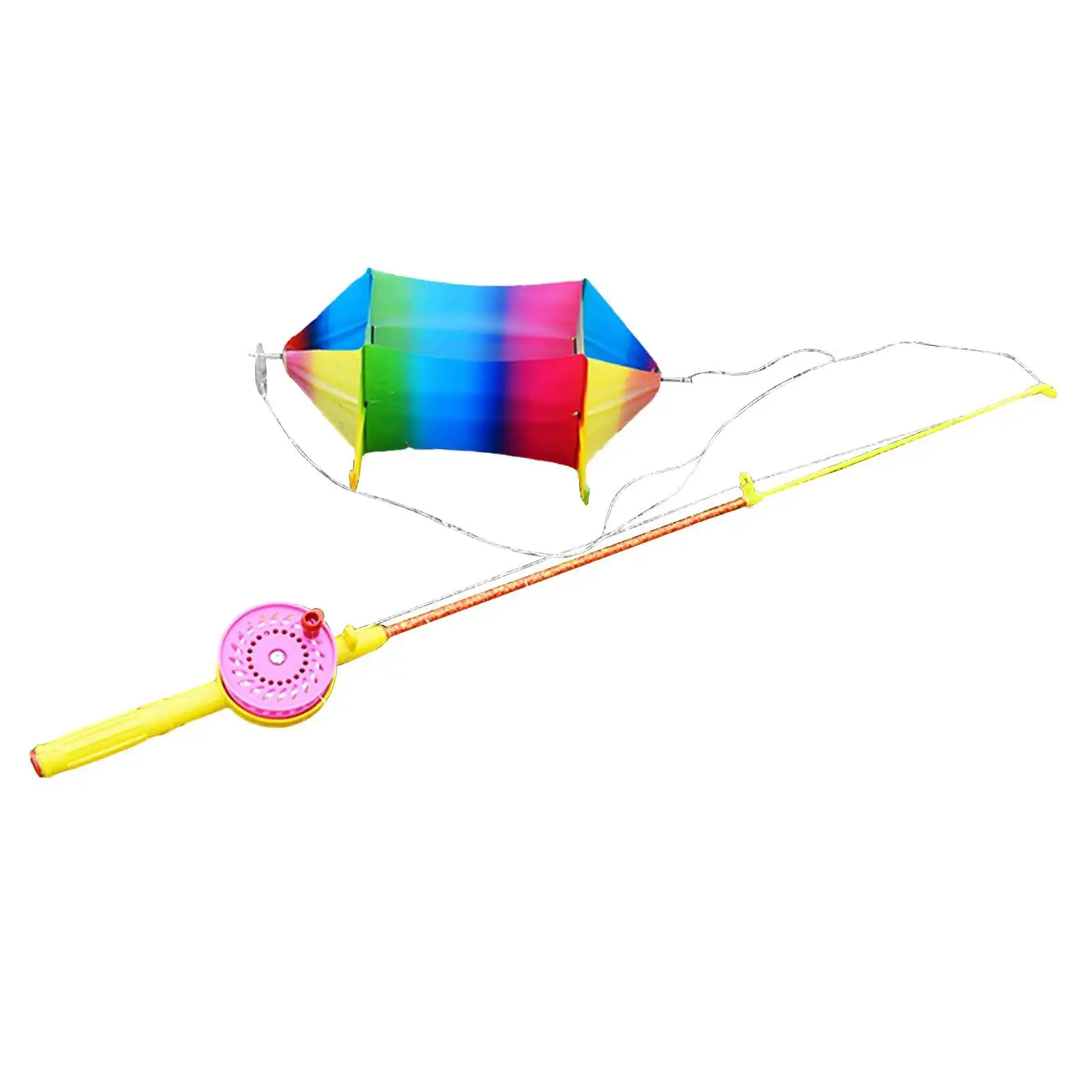 Box Kite Kite Outdoor Games Activities Kids Garden Girls Boys Children 3D with 50M Flying Line Kite