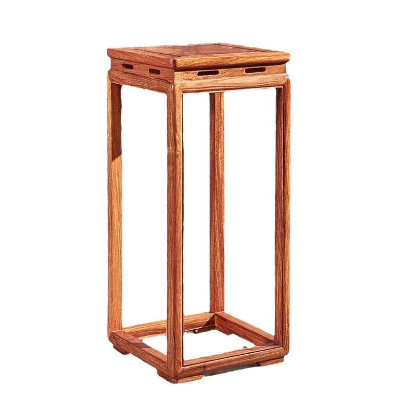 Supply Mahogany Hedgehog Red Sandalwood Flower Stand New Chinese Simple Solid Wood Bonsai Shelf Rosewood Wood