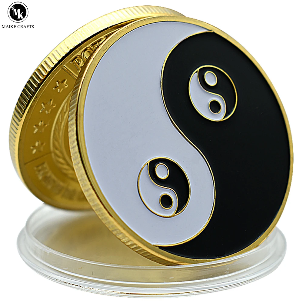 

Poker Card Press Tai Chi Chip Coin Casino Poker Game Accessories Collection Commemorative Lucky Coin Holiday Gifts
