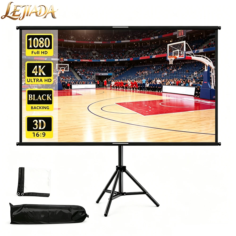 LEJIADA 16:9 Single Bracket Wall Mount 2-in-1 Milk silk Proj