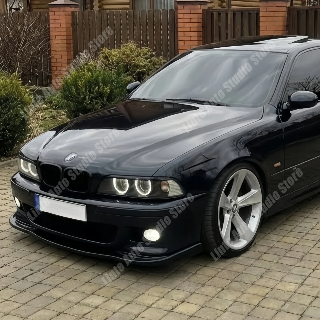 For BMW E39 520i 525d 530d M5 M-Sport 1997-2004 M5 Style Front Bumper Lip Spoiler Splitter Gloss Black ABS Exterior Body Guard