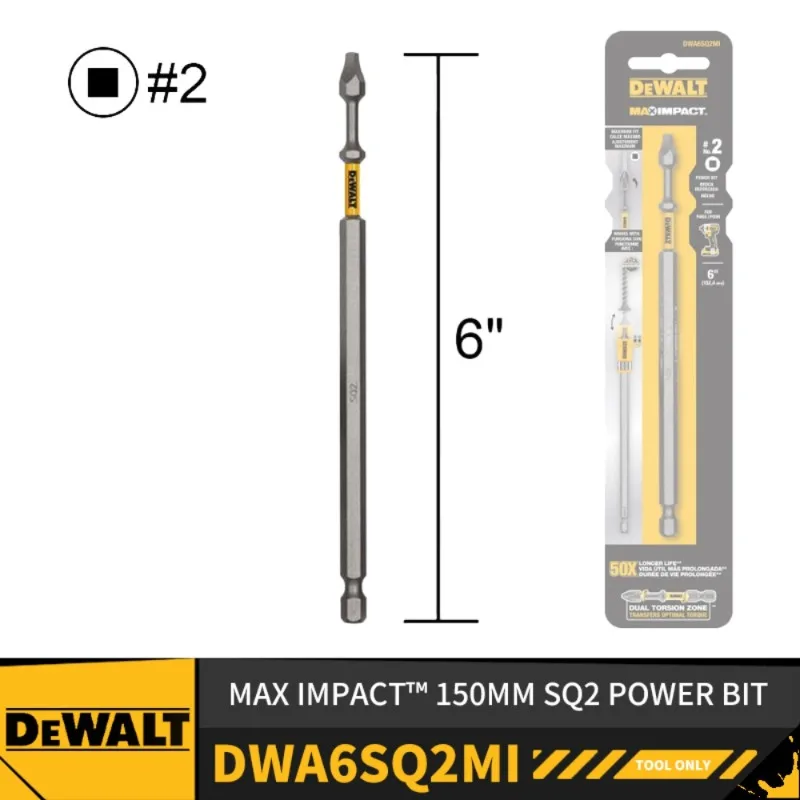 DEWALT DWA6SQ2MI MAX IMPACT™ 150MM SQ2 POWER BIT Power Tool Accessories