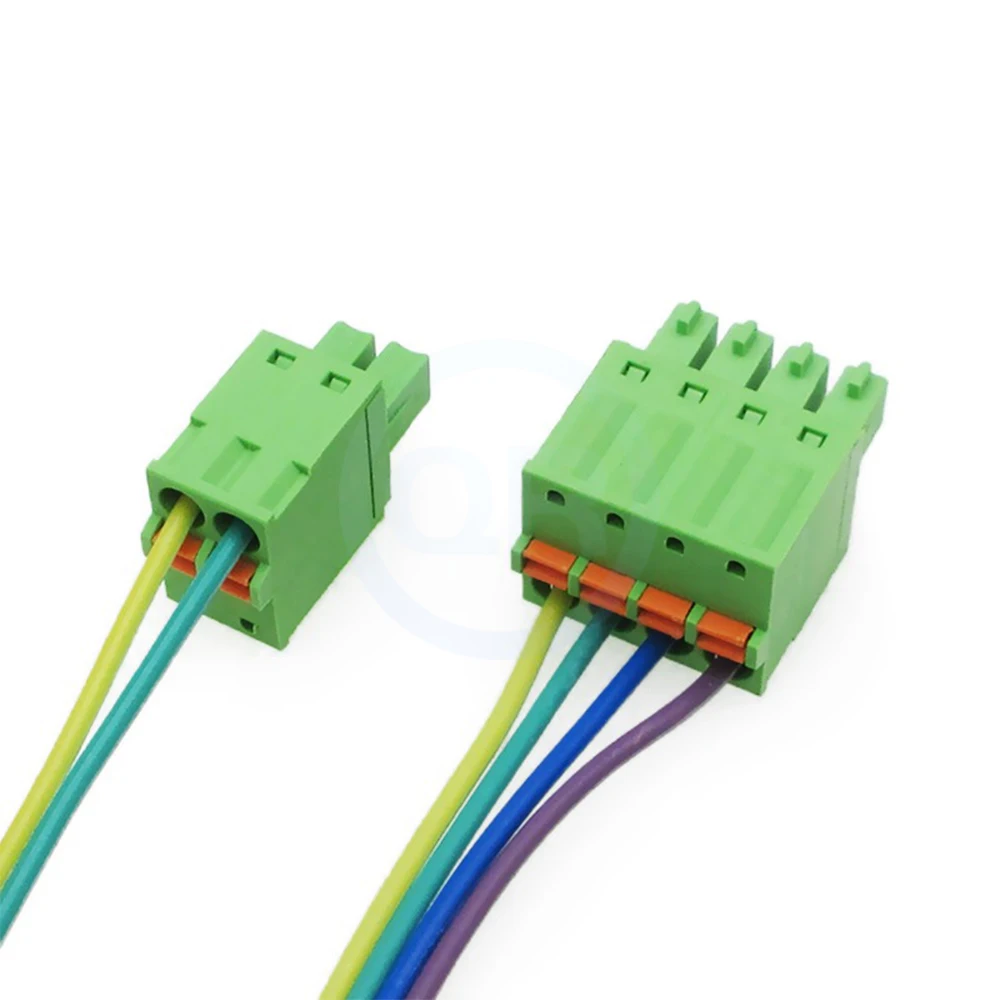 (10 pcs) KF 2EDGKD 3.81mm 3.5mm Spring Loaded Terminal Block JM 15EDGKD 3.5 / 3.81 Screwless Plug Quick Press Wiring 2-24Pin