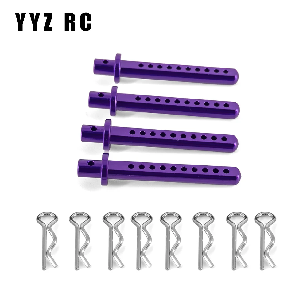 Axial Scx10 Upgrade Shell Column Mount Body Post Holder with R Clips Metal For Parts Remote Control Rc Crawler Car Accessories