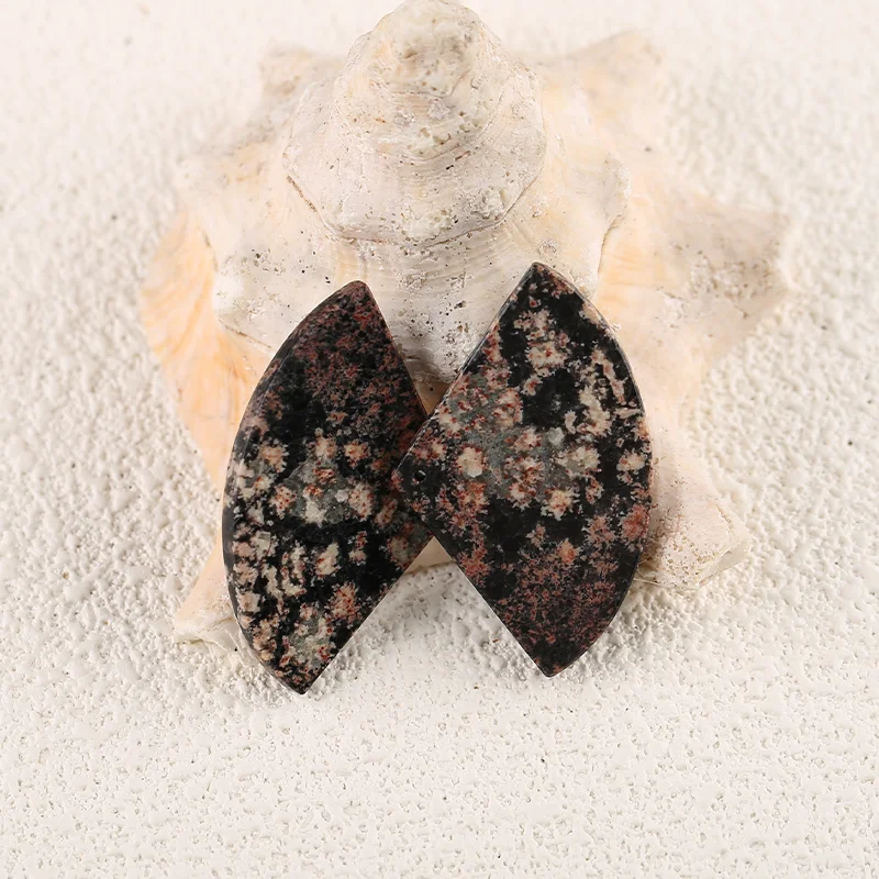 

B&F Snow Flake Obsidian Earring Beads for Jewelry Making