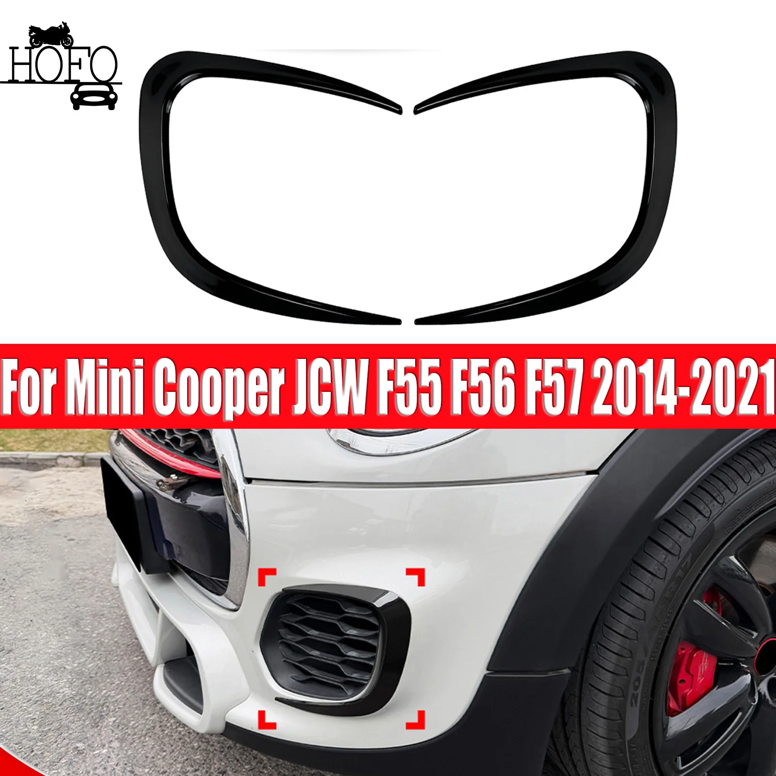 2PCS/1SET  Front Bumper Side Air Vent Trim For Mini Cooper JCW F55 F56 F57 2014-2021