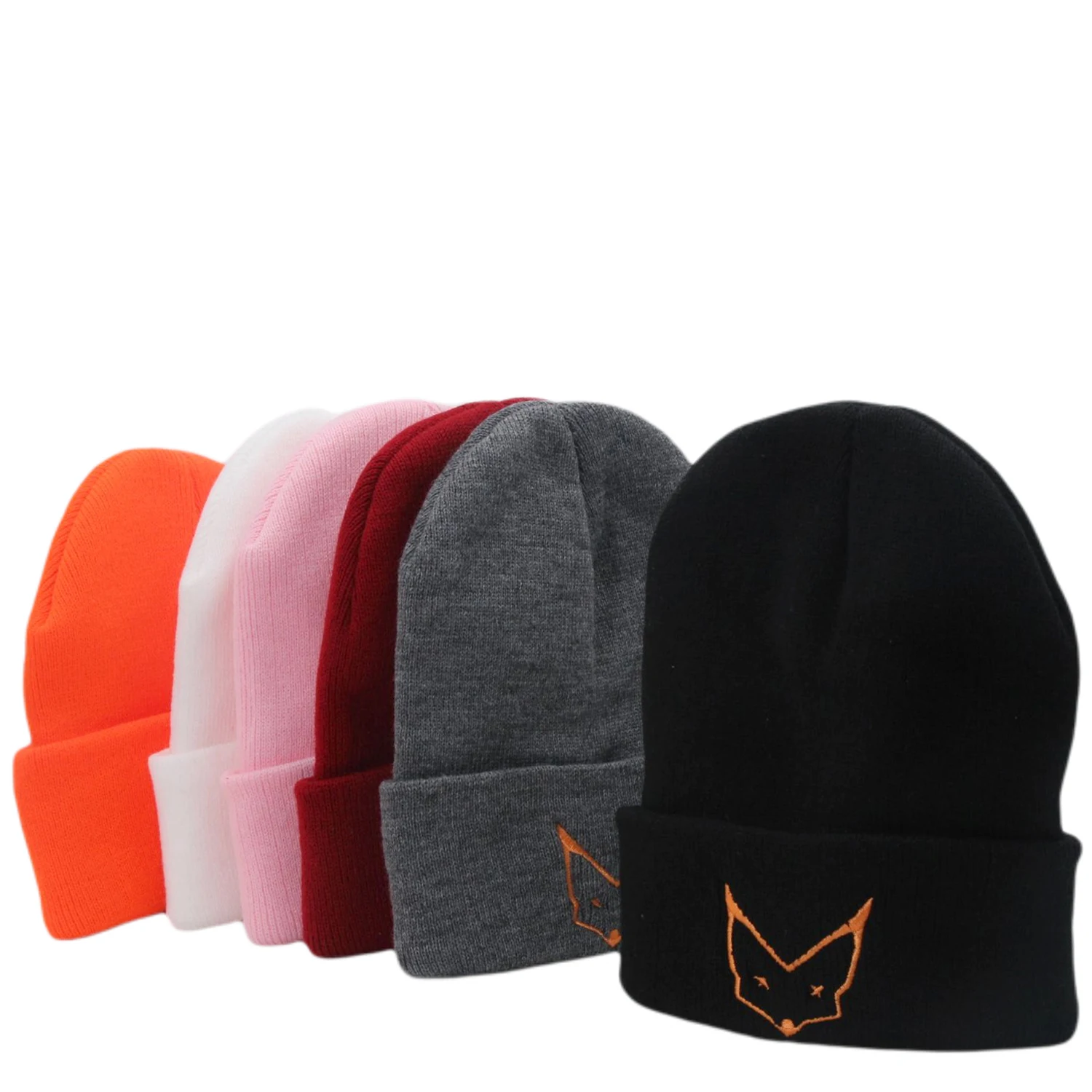 Rauw Alejandro Beanie hat Fox Acrylic Knitted hats Reggae Embroidery Beanies Winter  Warm Soft Unisex