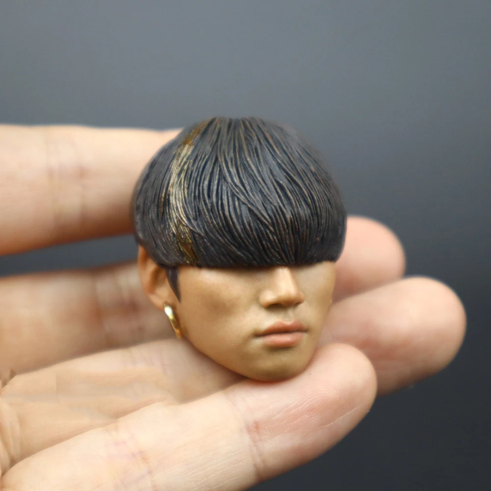 1/6 Bigbang Korean Singer Male Head Sculpture Carving Toys Model For 12