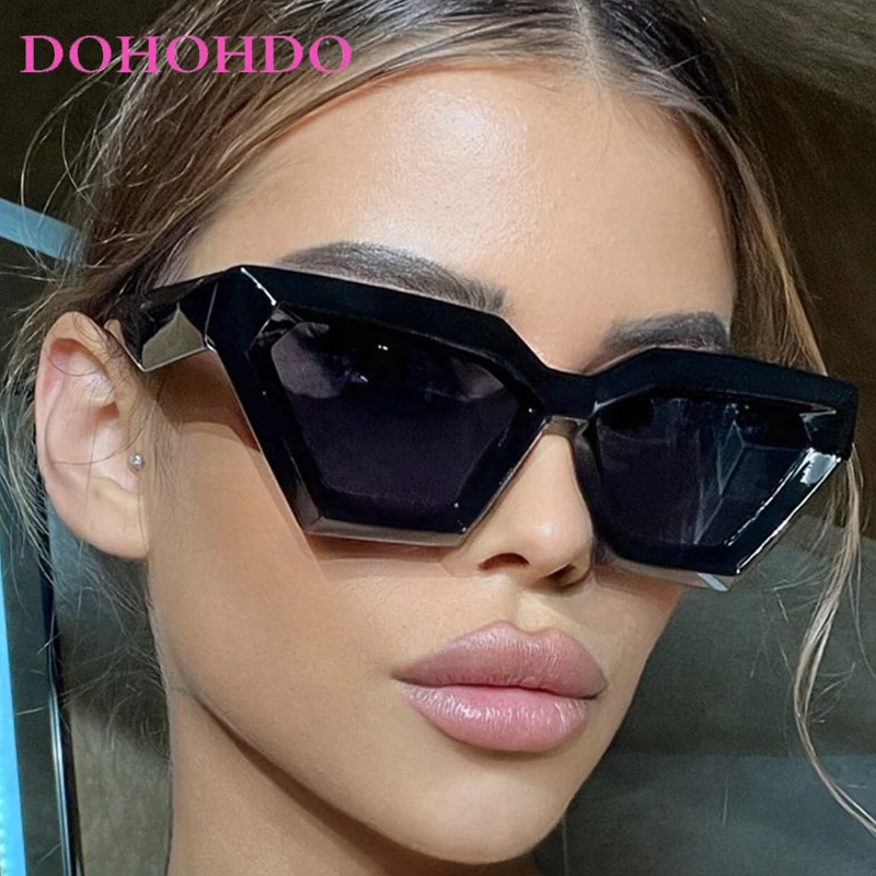 

Vintage Luxury Cat Eye Sunglasses Women Sunglasses Trend Brand Big Frame Sunglass Men Outdoor Travel Eyewear Female Lentes UV400