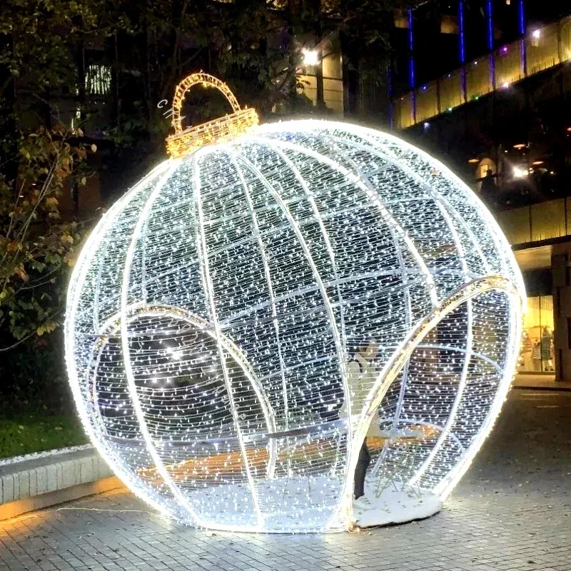 Customization Service Fee Only, Spherical Christmas Ornament, Large Round Holiday Decor for Event Scene Arrangement