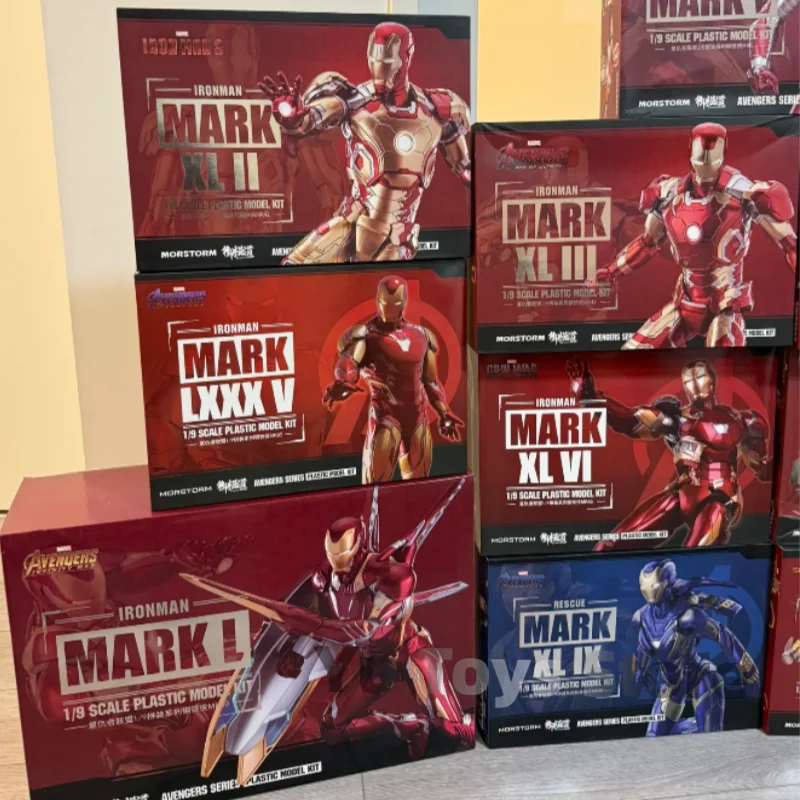 Genuine Marvel E-Model Iron Man Mk85 Mk50 Mk46 Mk47 Spider-Man Deluxe Edition 1:9 Ratio Figure Collect Ornaments Holiday Gifts