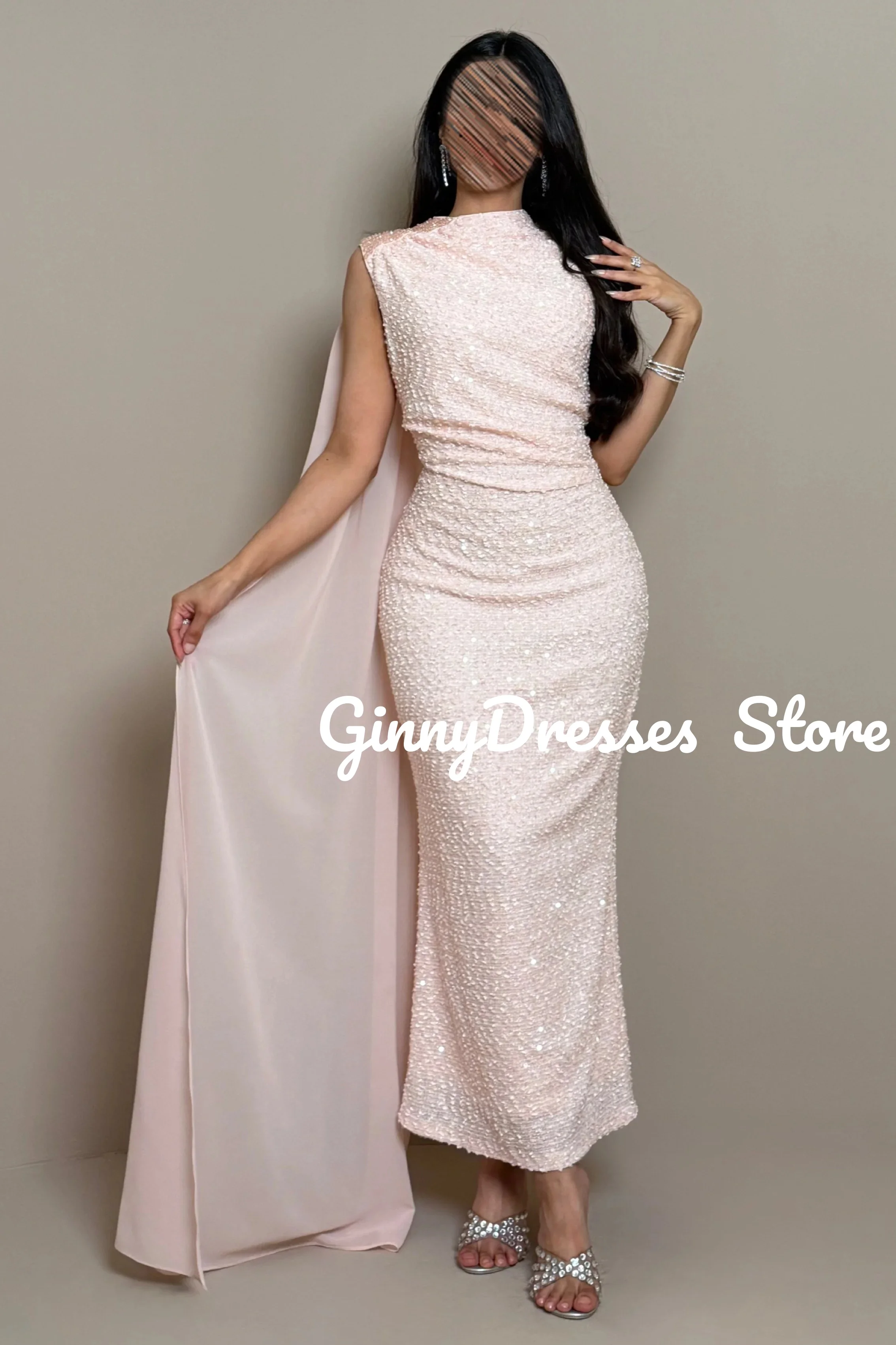 

Роскошные вечерние платья на заказ: прямое платье с вырезом-лодочкой, бисером, без рукавов, в пол, для торжественных мероприятий