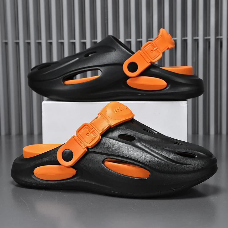 

Новые мужские уличные сандалии-шлепанцы 2026 года: удобные летние сабо для пляжа, сада и повседневной носки, водонепроницаемые мужские пляжные сандалии