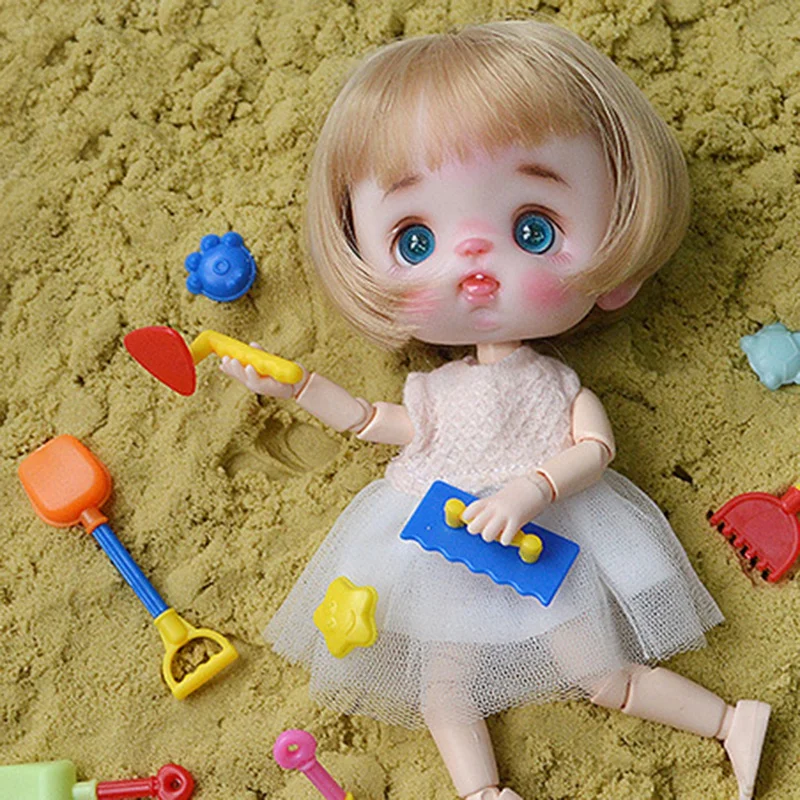 1/6 Dollhouse Miniature Beach Toys Shovel Rake Sand Digging Tool Doll House Decoration OB11 Doll Accessories