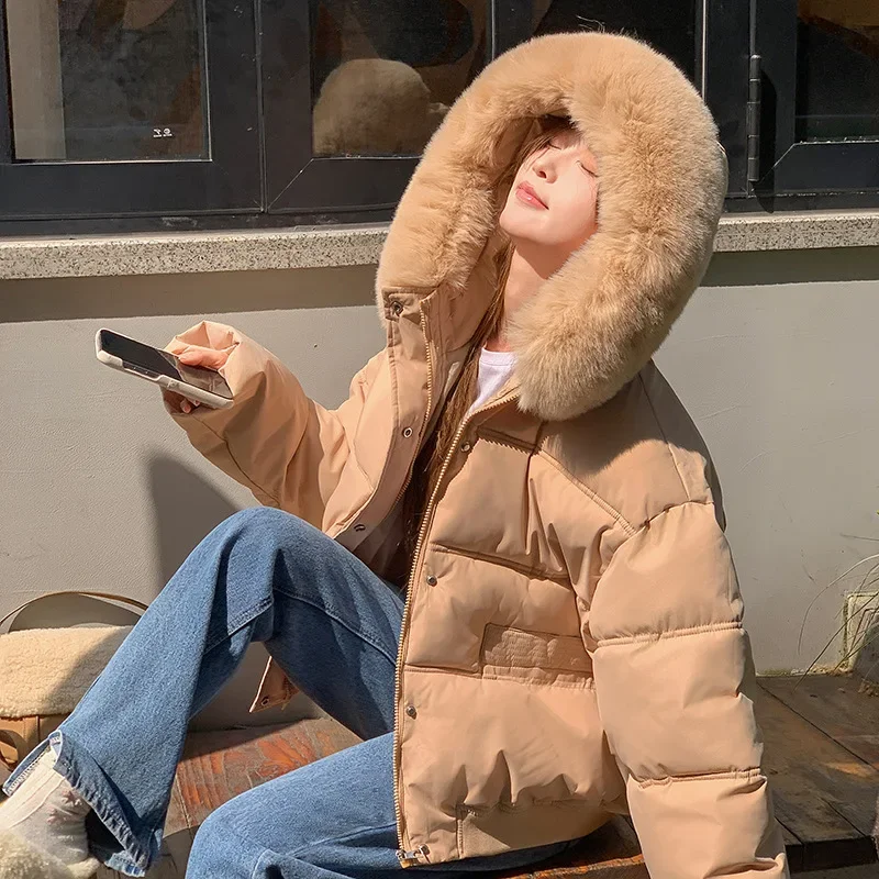 PinkyIsBlack 2024 New Down Jacket Women Parkas Winter High-Quality Warm Cotton Padded Coat Ladies Short Fur Hooded Outwear