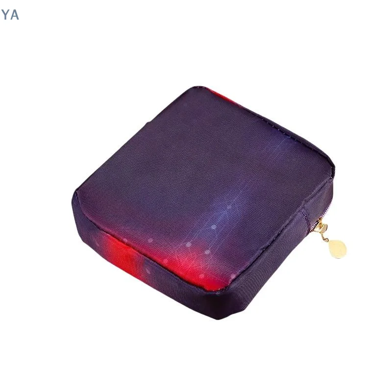 【SA】【SA】Gradient Sanitary Pad Storage Bag, Portable Menstrual Pouch, Waterproof Cosmetic Organizer For Tampons Pads