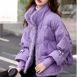 Women Jacket Light Luxury Short Lightweight Down Jacket 2024 Winter Coat Female Vacation Party Korean Style New Outerwears