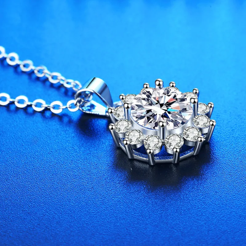 New 925 Silver Necklace Pendant 5A Zircon Top Quality Sterling-Silver Jewelry for Woman Wedding Sparkling Classic Party Gifts view 3