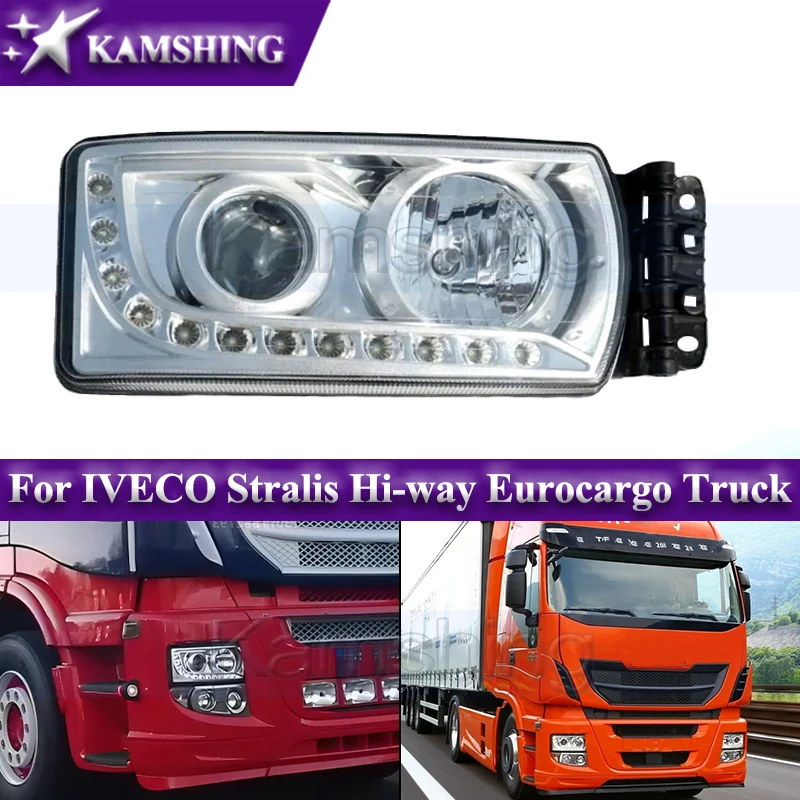 Kamshing Front Headlight For IVECO Stralis Hi-way Eurocargo Truck Headlamp Head Lamp Head Light 5801571745 / 5801571746