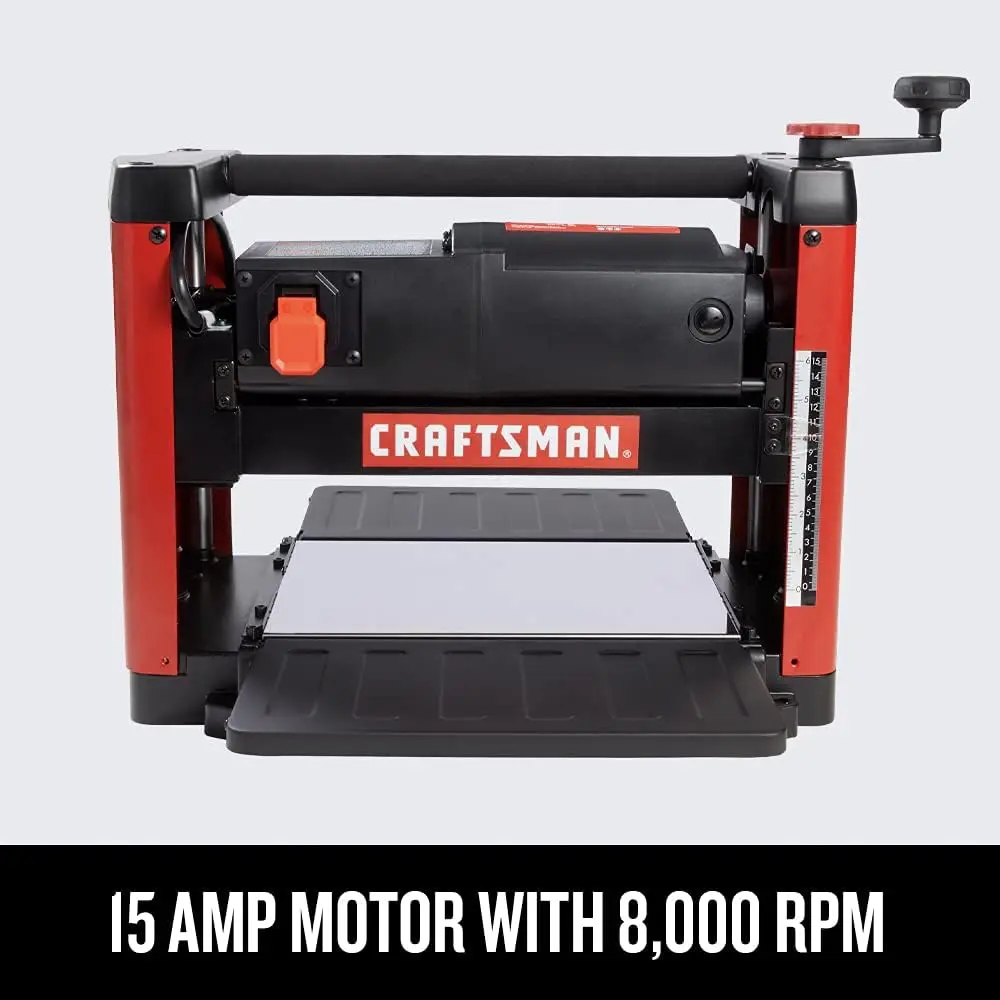 CRAFTSMAN Planer, 15 Amp, For Benchtops, Two Knife Solid Steel Cutter Head (CMEW320)