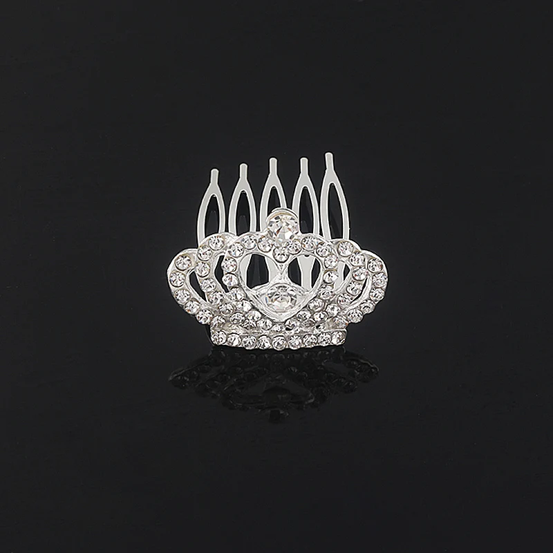 Children Mini Crowns Hair Comb Hair Clips Crystal Princess Crown Bridal Tiaras For Women Rhinestone Wedding Bridal Tiara Gift