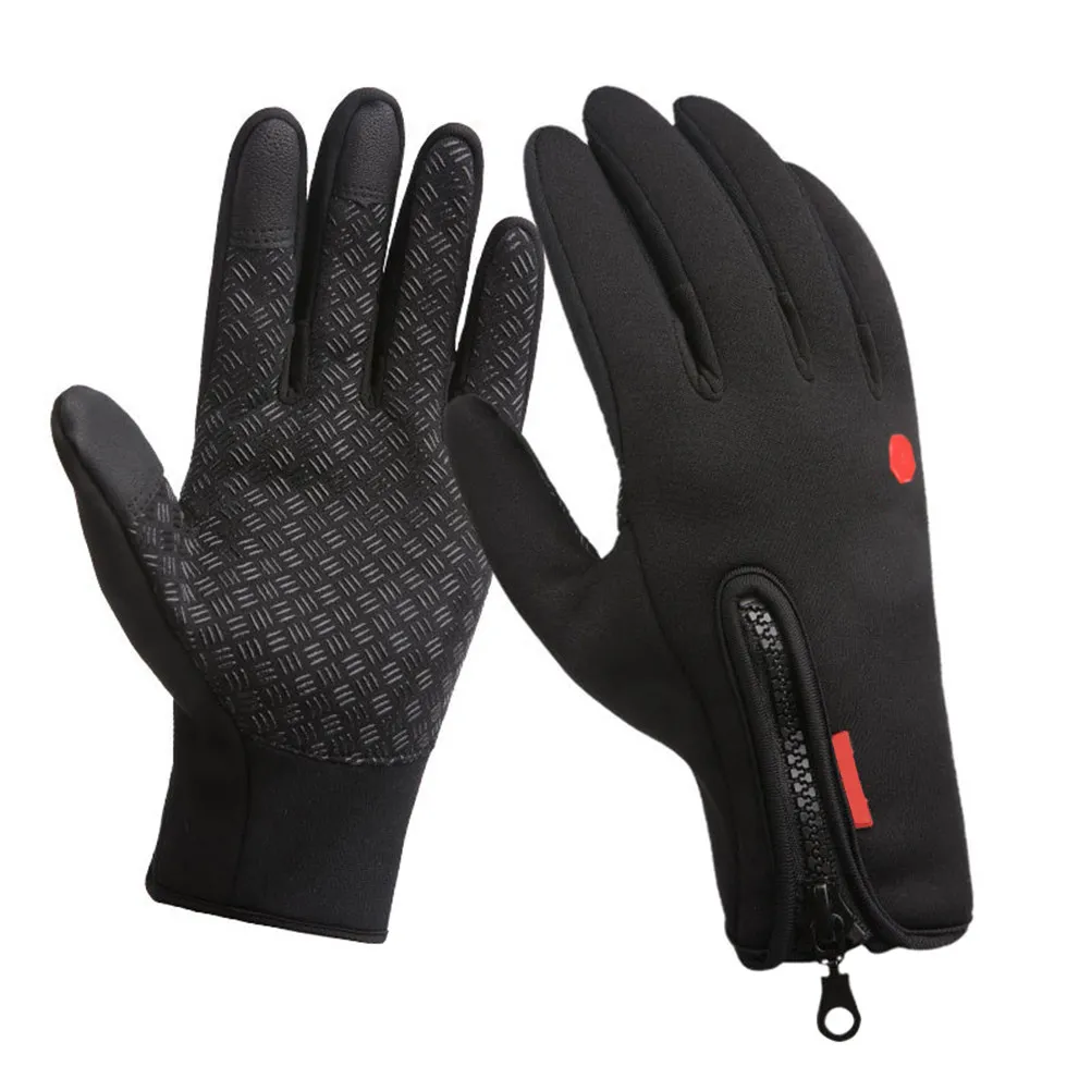 

1Pair Warm Waterproof Touchscreen Gloves Adjustable Cycling Bike Mountain Road Winter Sports Outdoor Exercise