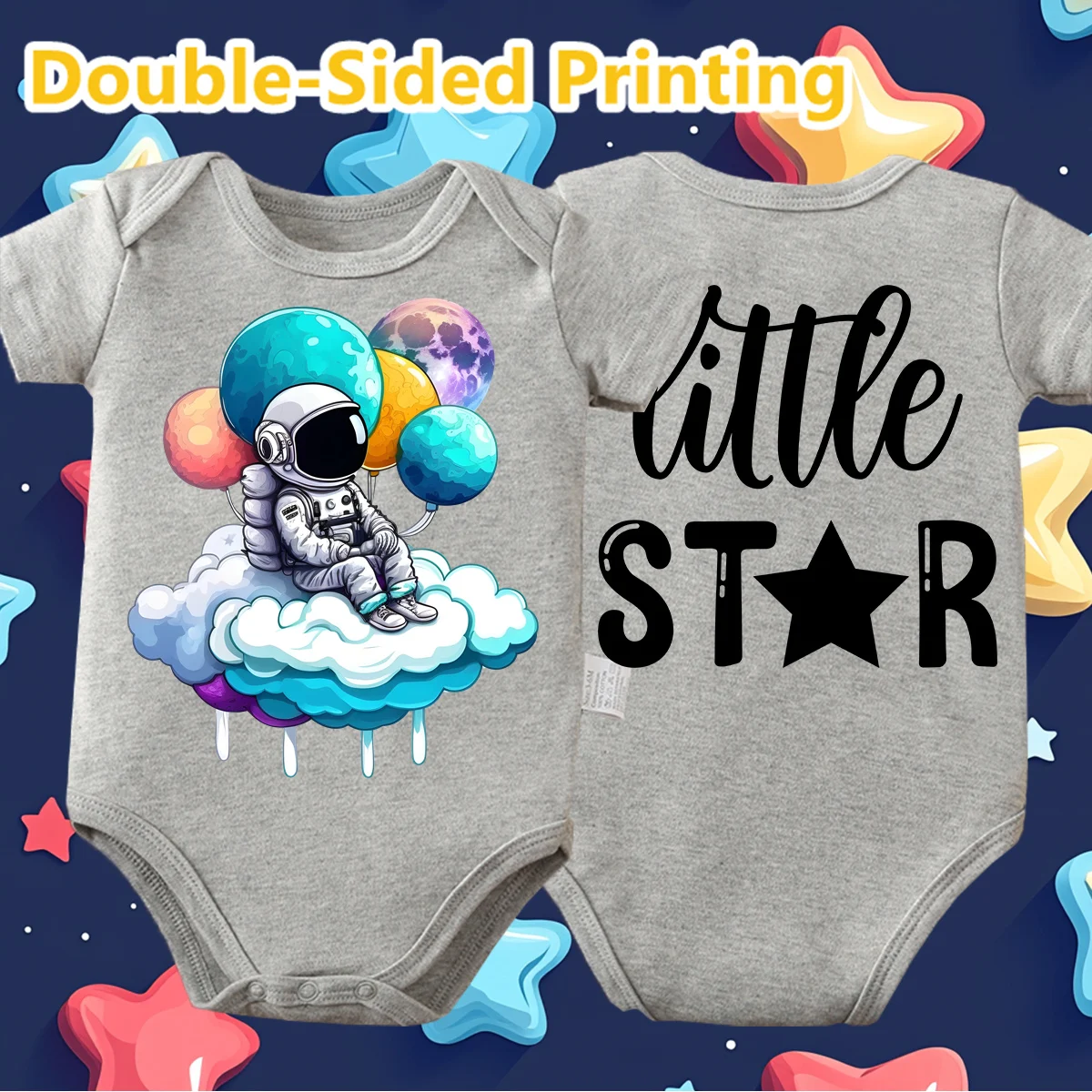 

Боди из 100% хлопка с милым астронавтом и двусторонним принтом, удобные комбинезоны для ребенка, комбинезон для новорожденных от 0 до 12 месяцев