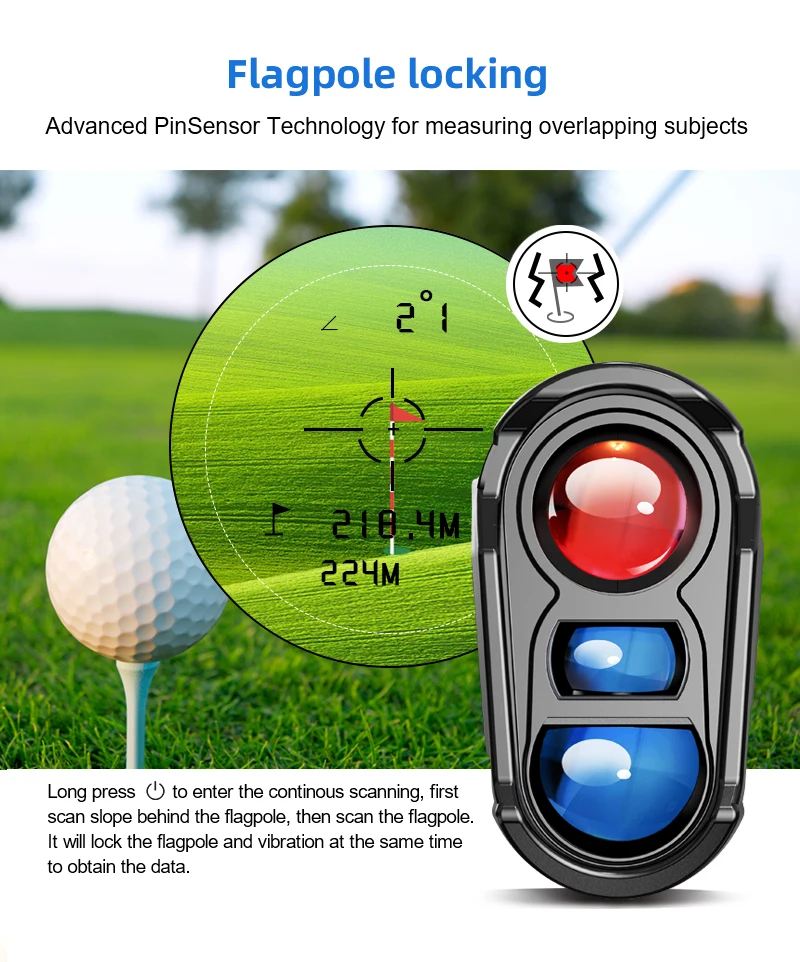 

XEAST Telescope Telemeter USB Charging Rechargeable 600m golf laser rangefinder with Slope NO/OFF distance meter XE-6M02