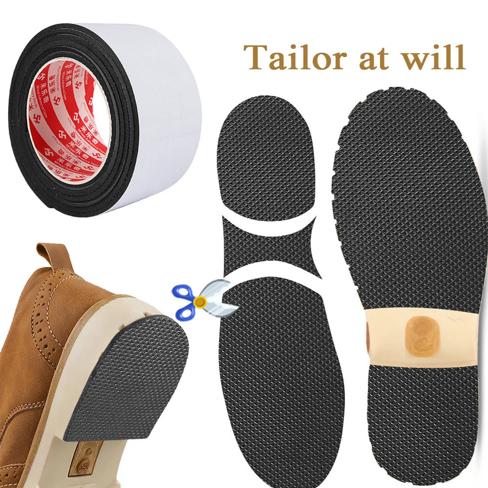 Suela de zapatos resistente al desgaste para hombres, Protector de reparación de suela de zapatos, autoadhesivo, Reduce el ruido, cojín de suelas de goma, pegatina