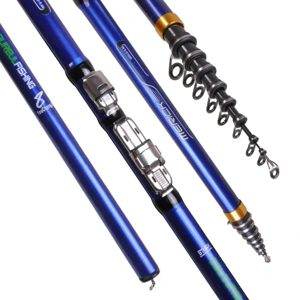 Carbon Fiber 3.6M 4.5M 5.4M 6.3M Spinning Fishing Rod M Power Telescopic Rock Fishing Rod Carp Feeder Rod Surf Spinning view 4