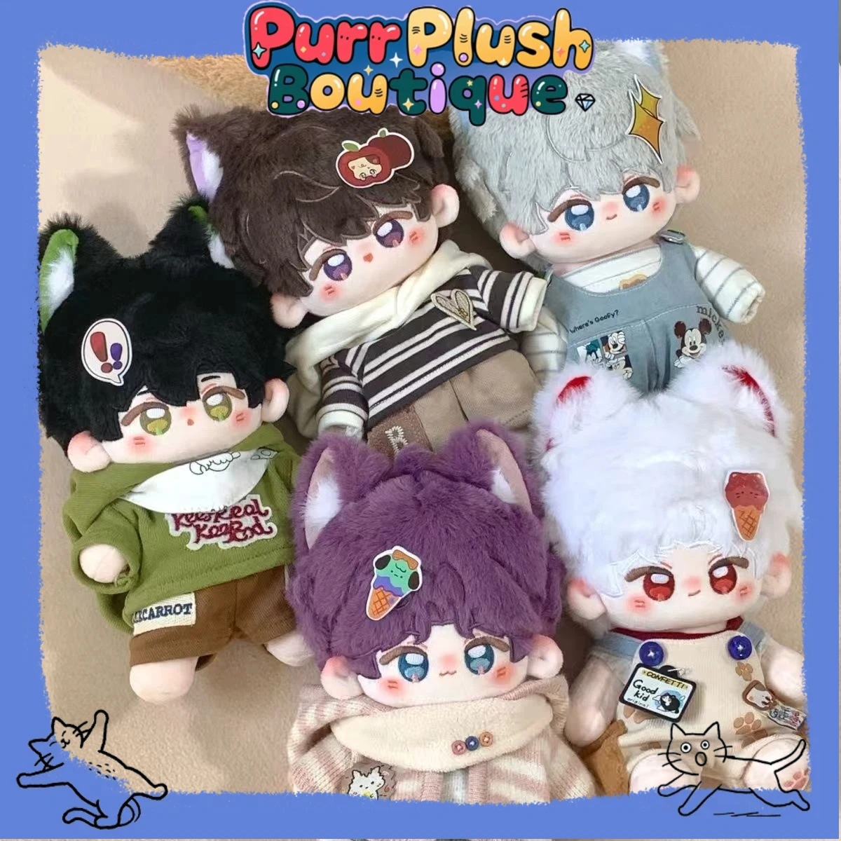 20cm Love and Deepspace Xavier Sylus Rafayel Sylus Caleb Cotton Body Anime Cartoon Plush Plushie Doll Cosplay Figures Gift xmas