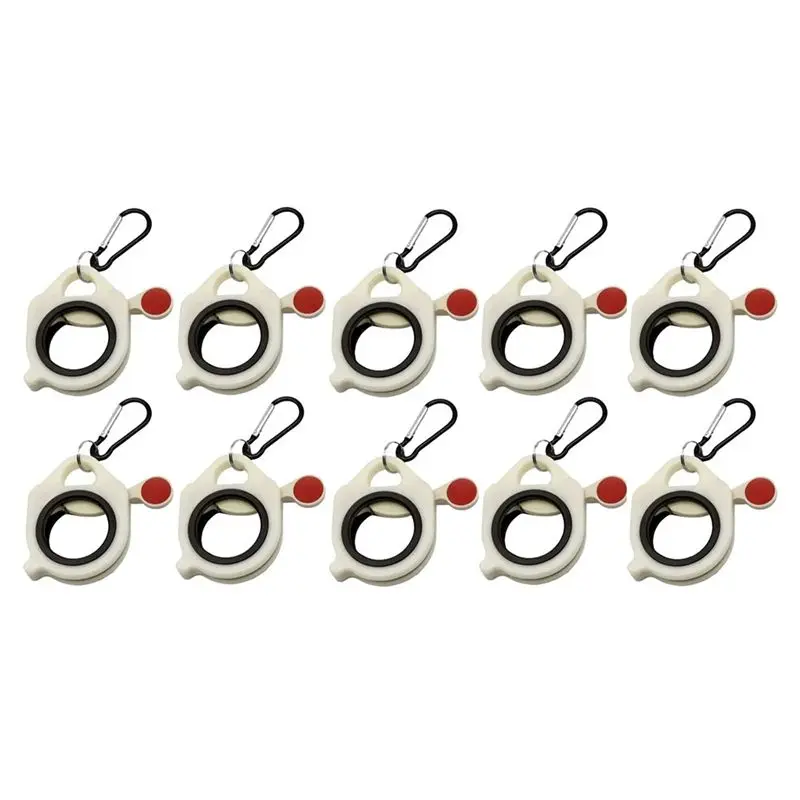 RABIT AS59~ 10Pcs Fluorescent Cable Tie Organizer Storage Cable Tie Holder Portable Cable Tie Storage Tool Easy To Use