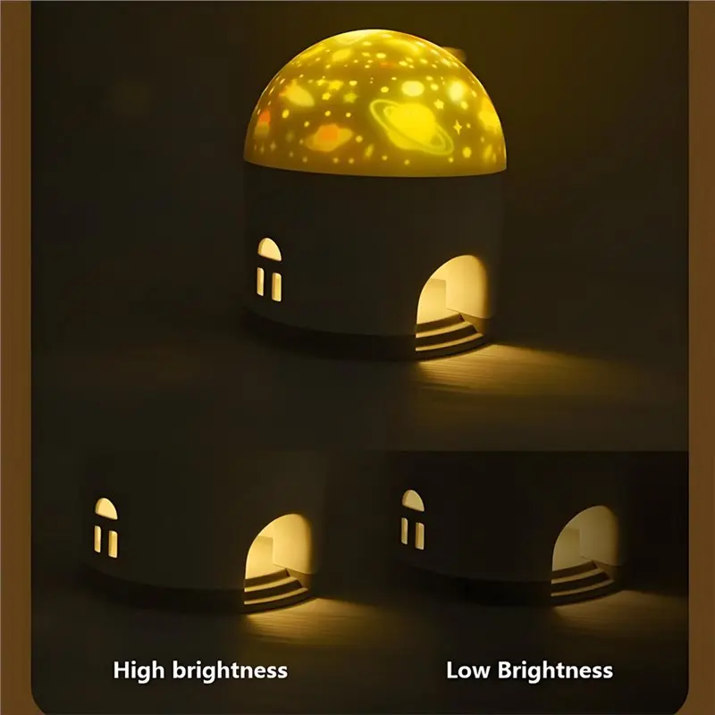 A96I-Snow House Star Light Music Projector Lamp-For Christmas Night Light Starry Sky Atmosphere