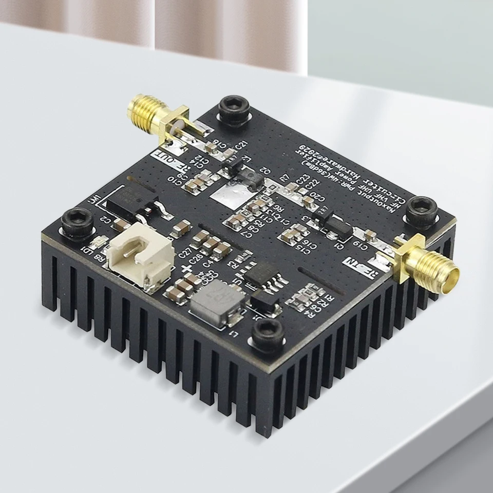 0.5-800MHz 15W 40dB VHF UHF RF Power Amplifier HF VHF UHF