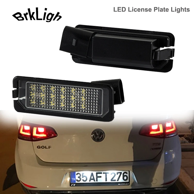 

2Pcs Canbus LED License Number Plate Lights Lamps For VW Passat B6 B7 Golf 4 5 6 7 CC EOS Polo Beetle Porsche 987 997 Seat Leon