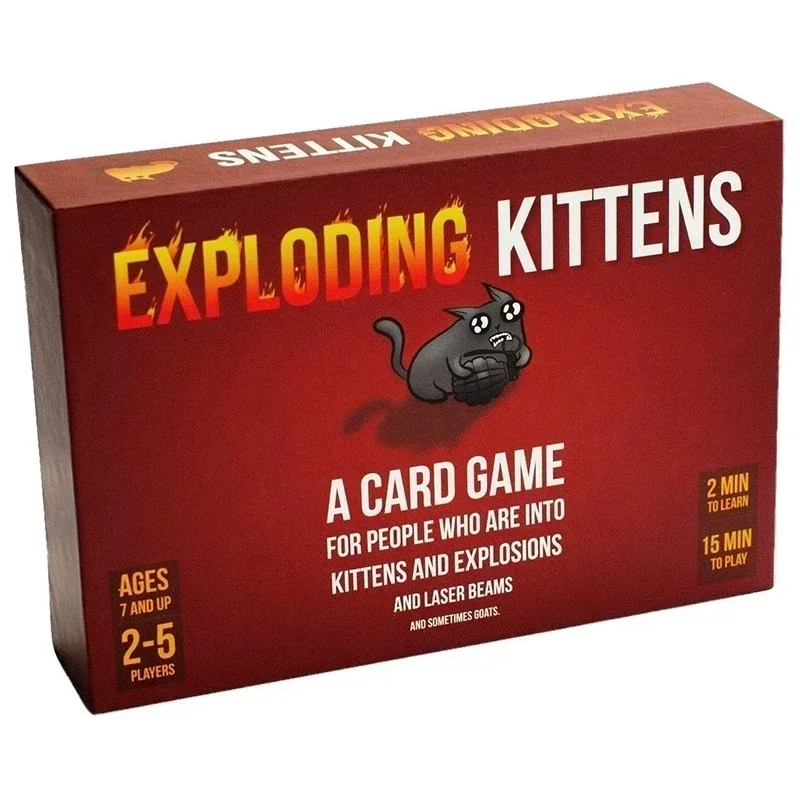 Red And Black Exploding Kittens 4 in 1 Set Family Party Board Game Fun Adult Kids Toy Cards Game Suitable For Holiday Gifts