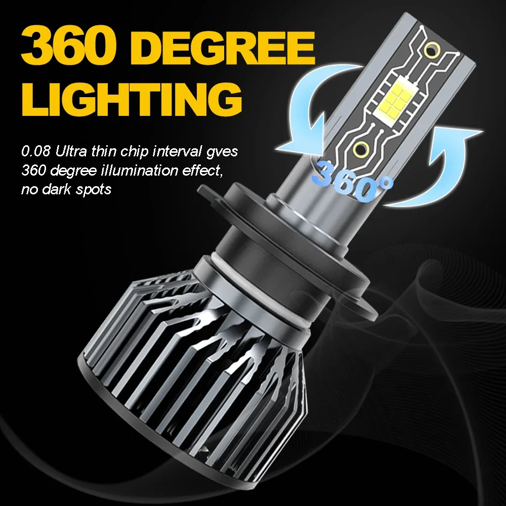 H11 LED Car Light H7 fendinebbia H1 H4 faro per Auto 12000LM High Low Beam 60W 9005 9006 H8 H9 9012 lampada per Auto lampadine 12V