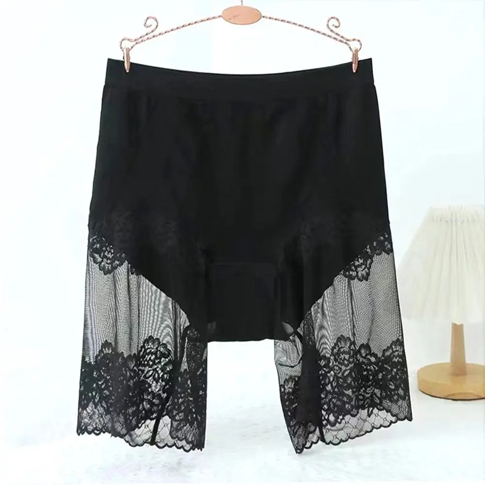 High Waist Lace Summer Large Size Flower Female Lingerie Anti Chafing Thigh Boxers Safety Short Pants Ladies Plus Size Shorts