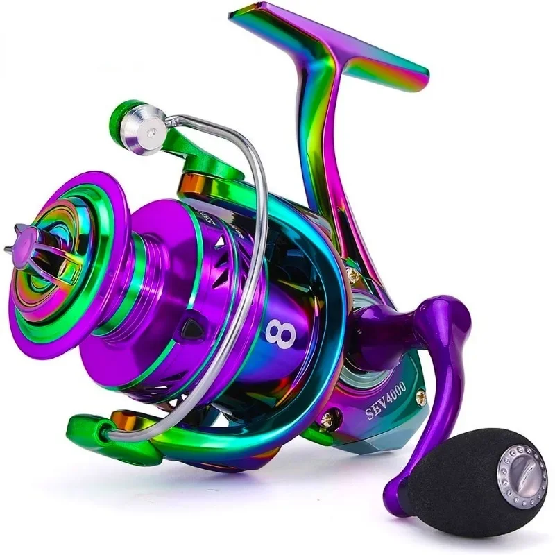 Sougayilang Spinning Angelrolle 5,2:1 Hochgeschwindigkeitsverhältnis EVA Grip Max Drag 12 kg Griff Karpfenbarsch für Süßwasser-Angelrolle